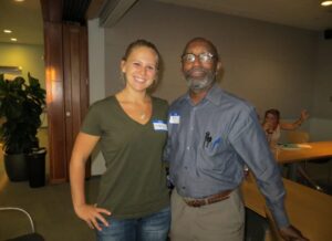 GCPR student posing for photo with community expert Melvin Jackson