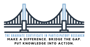 GCPR Logo. Make a difference. Bridge the gap. Put knowledge into action